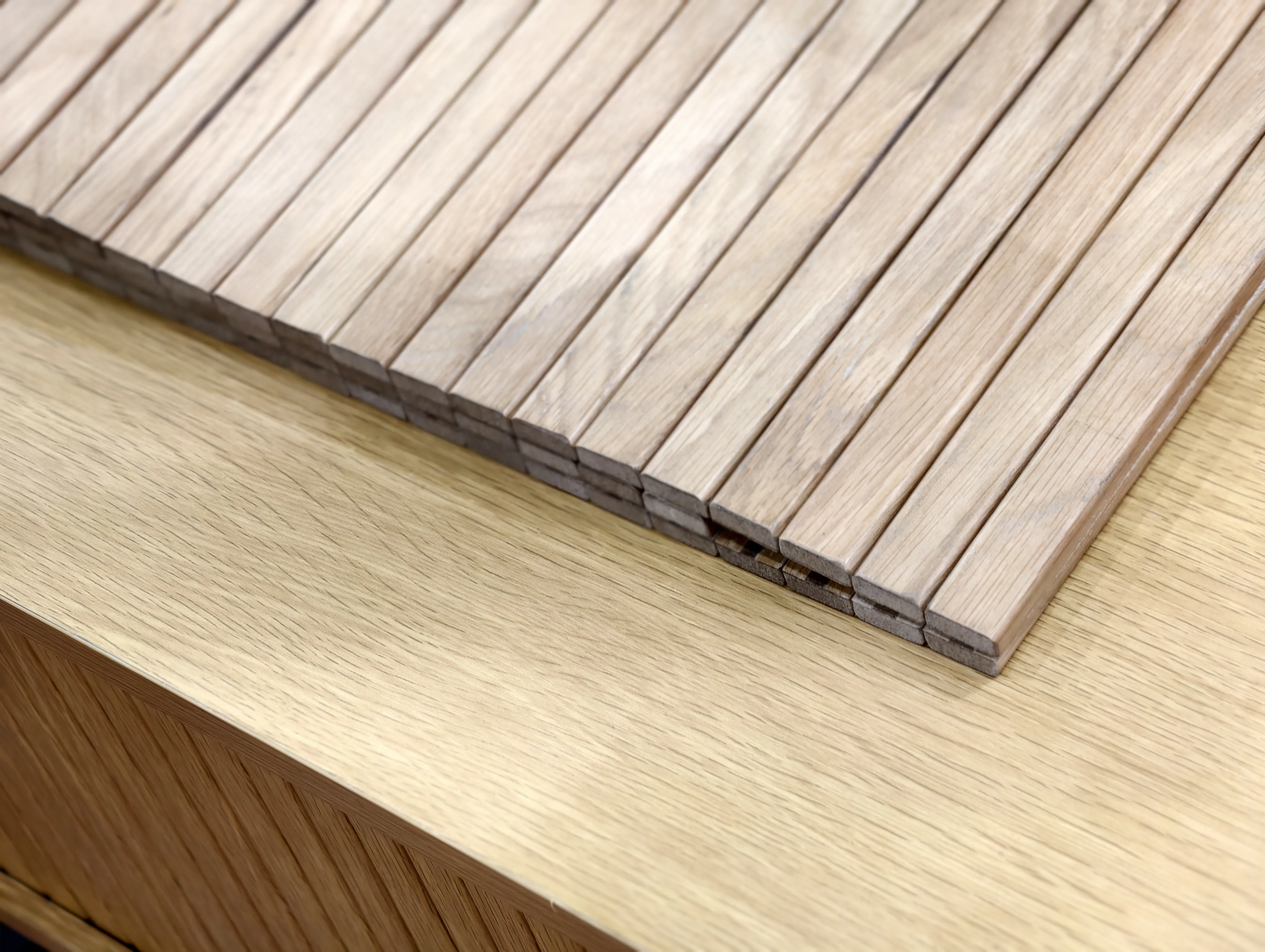 2024 Newest Walnut Wood Color Tambour Door, Customized for Your Camper Wood Cabinet, Aesthetically and Durable