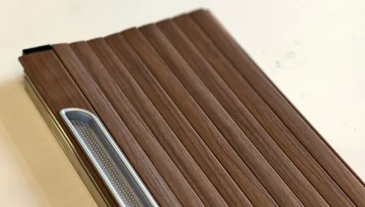 2024 Newest Walnut Wood Color Tambour Door, Customized for Your Camper Wood Cabinet, Aesthetically and Durable